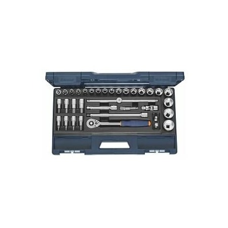 Garant 35 Pc 1/2 inch Drive Socket Set, with Surface Drive, 6 pt, 8 mm to 34 mm 638025 SD